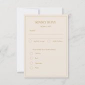 Moderne Elegante Armeense Kruisbruiloft RSVP Kaartje (Achterkant)