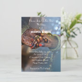 Moderne elegante Aziatische trouwuitnodiging (Staand voorkant)