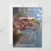 Moderne elegante Aziatische trouwuitnodiging (Voorkant)