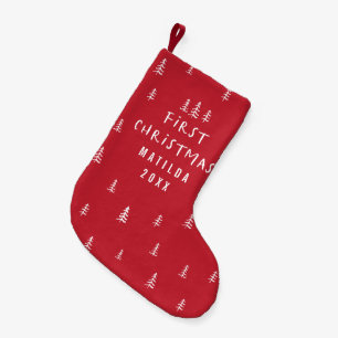 moderne elegante baby eerste kerstmis kleine kerstsok