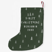 moderne elegante baby eerste kerstmis kleine kerstsok (Achterkant)