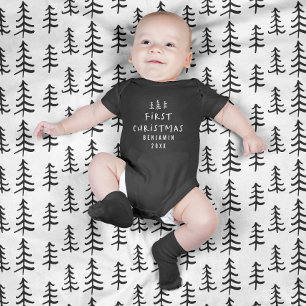 moderne elegante baby eerste kerstmis romper