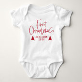 moderne elegante baby eerste kerstmis romper (Voorkant)