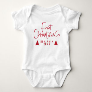 moderne elegante baby eerste kerstmis romper