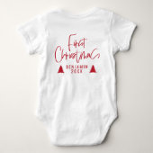 moderne elegante baby eerste kerstmis romper (Achterkant)