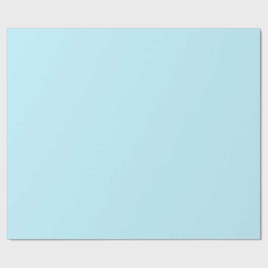 Moderne Elegante Babyblauwe Effen Kleur Sjabloon C Cadeaupapier (Vlak)