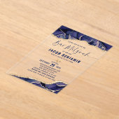 Moderne elegante bar mitswa acryl uitnodigingen (Laagn)