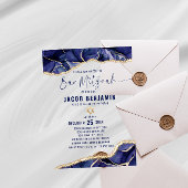 Moderne elegante bar mitswa acryl uitnodigingen