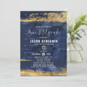 Moderne elegante bar mitswa uitnodiging (Staand voorkant)