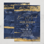 Moderne elegante bar mitswa uitnodiging (Voorkant / Achterkant)