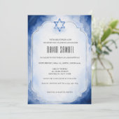 Moderne Elegante Bar Mitzvah Kaart (Staand voorkant)