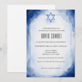Moderne Elegante Bar Mitzvah Kaart (Voorkant / Achterkant)