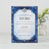 Moderne Elegante Bar Mitzvah Kaart (Staand voorkant)