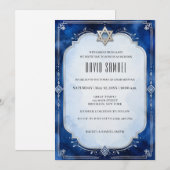 Moderne Elegante Bar Mitzvah Kaart (Voorkant / Achterkant)