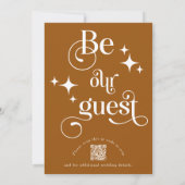 Moderne elegante "Be our Guest" bruiloft uitnodigi Kaart (Achterkant)