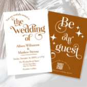 Moderne elegante "Be our Guest" bruiloft uitnodigi Kaart