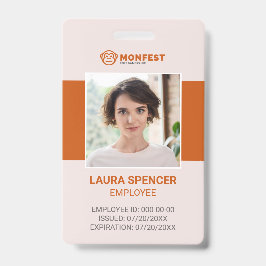 Moderne Elegante Bedrijfsfotokaart Identificatieba Badge