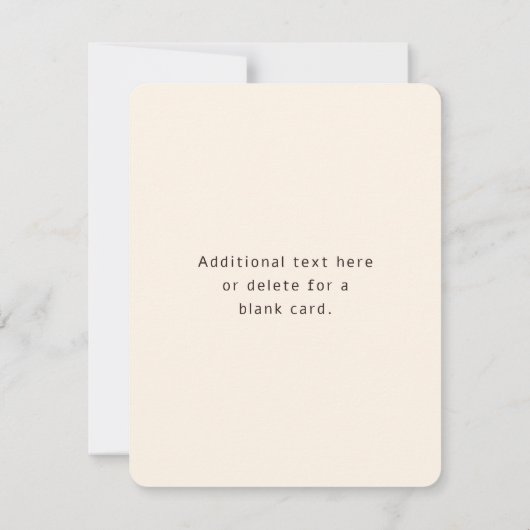 Moderne Elegante Bedrijfsnaam Monogram | donkerbru Bedankkaart (Achterkant)