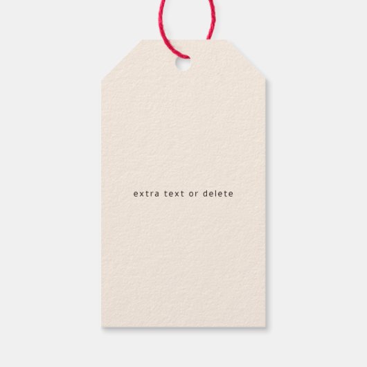 Moderne Elegante Bedrijfsnaam Monogram | donkerbru Cadeaulabel (Achterkant)