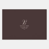 Moderne Elegante Bedrijfsnaam Monogram | donkerbru Inpakpapier Vel (Voorkant 2)