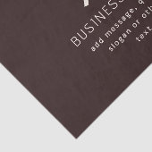 Moderne Elegante Bedrijfsnaam Monogram | donkerbru Tissuepapier (Detail)