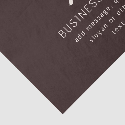 Moderne Elegante Bedrijfsnaam Monogram | donkerbru Tissuepapier (Detail)