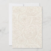 Moderne elegante beige bruine bruiloft uitnodiging (Achterkant)