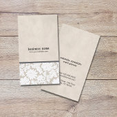 Moderne Elegante Beige Wit Kant Event Planner Visitekaartje