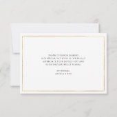 Moderne elegante belettering bruiloft dank u bedankkaart (Achterkant)