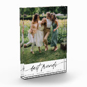 Moderne Elegante Beste Vrienden Script Typografie Fotoblokken (Links)