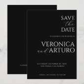 Moderne Elegante Bewaar De Datum Kaart (Voorkant / Achterkant)