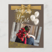 Moderne Elegante bewerkbare aangepaste trouwfoto Flyer (Achterkant)