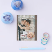 Moderne Elegante bewerkbare aangepaste trouwfoto Flyer (Enkel)