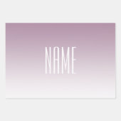 Moderne Elegante bewerkbare Tekst & Ombre Kleur Inpakpapier Vel (Voorkant)
