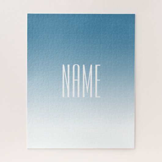 Moderne Elegante bewerkbare Tekst & Ombre Kleur Legpuzzel (Verticaal)