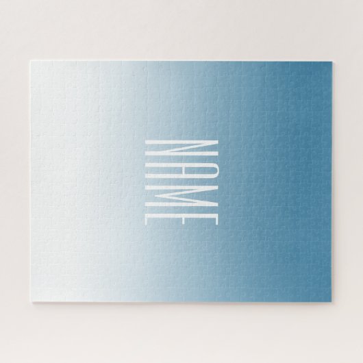 Moderne Elegante bewerkbare Tekst & Ombre Kleur Legpuzzel (Horizontaal)