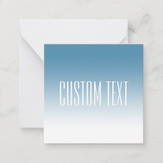 Moderne Elegante bewerkbare Tekst & Ombre Kleur Notitiekaartje (Voorkant)