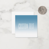 Moderne Elegante bewerkbare Tekst & Ombre Kleur Notitiekaartje (Voorkant / Achterkant in situ)