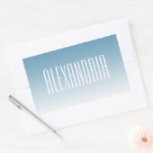 Moderne Elegante bewerkbare Tekst & Ombre Kleur Rechthoekige Sticker (Envelop)