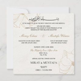 Moderne Elegante Bismillah Islamitische Moslim Bru Kaart