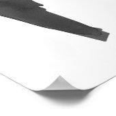 Moderne Elegante Black Bow Coquette Verjaardag Wel Poster (Hoek)