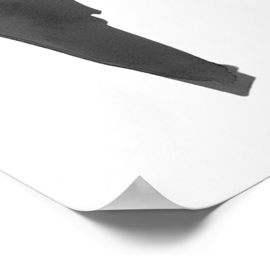 Moderne Elegante Black Bow Coquette Verjaardag Wel Poster (Hoek)