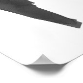 Moderne Elegante Black Bow Coquette Verjaardag Wel Poster (Hoek)