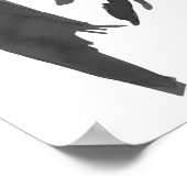 Moderne Elegante Black Bow Coquette Verjaardag Wel Poster (Hoek)