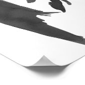 Moderne Elegante Black Bow Coquette Verjaardag Wel Poster (Hoek)