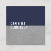 Moderne Elegante Blauw Grijs Consultant Vierkante Visitekaartje (Voorkant)