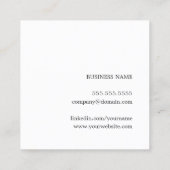 Moderne Elegante Blauw Grijs Consultant Vierkante Visitekaartje (Achterkant)