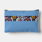 Moderne Elegante Blauwe Bloempatroon Etui (Voorkant)