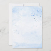 Moderne, elegante blauwe cactus sparen de datum save the date (Achterkant)