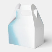 Moderne elegante blauwe doop bedankdoosjes (Achterkant)